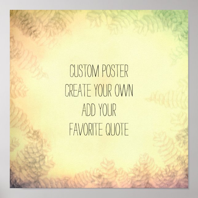 personalizado poster añadir una cita arte de natur (Frente)