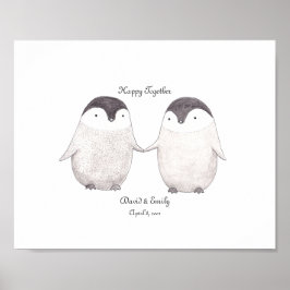Personalizado Poster pingüino cute pingüinos arte 