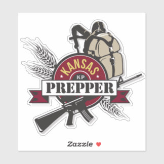 Personalizado Prepper de Kansas Pegatina transpare