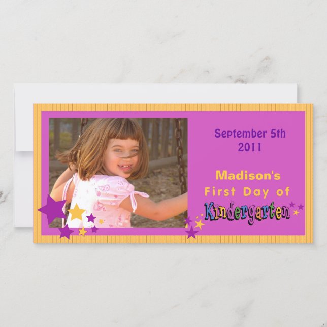 Personalizado Primer día de kindergarten personali (Anverso)