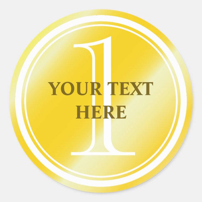 Personalizado Primer premio pegatinas de medallas  (Anverso)