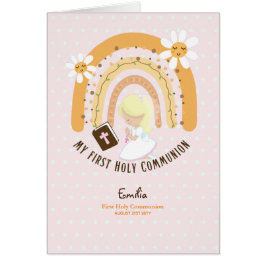 Personalizado Primero Comunión Santa Cute Blonde C