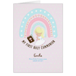 Personalizado Primero Comunión Santa Cute Blonde C