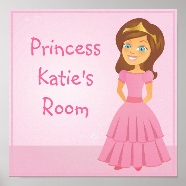 Personalizado Princesa Personalizable Arte Pared I (Frente)