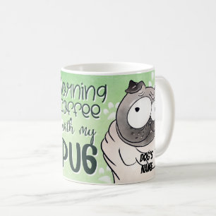 Personalizado Pug Perro Mascota Café Mug, Copa