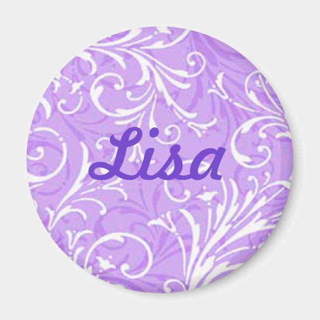 Personalizado Púrpura Imán Ornamental (Frente)