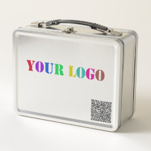 Personalizado QR Code Company Logo Caja de almuerz