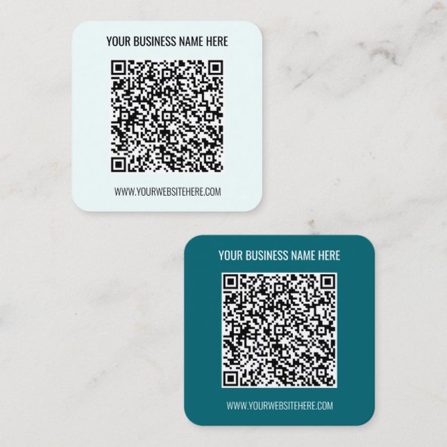 Personalizado QR Code Scan Info y tarjeta de prese (Anverso / Reverso)