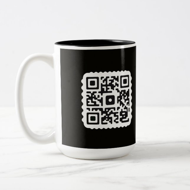 Personalizado QR Código tazas de café para comerci (Izquierda)