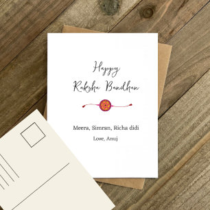 personalizado Raksha bandhan, tarjeta rakhi feliz,
