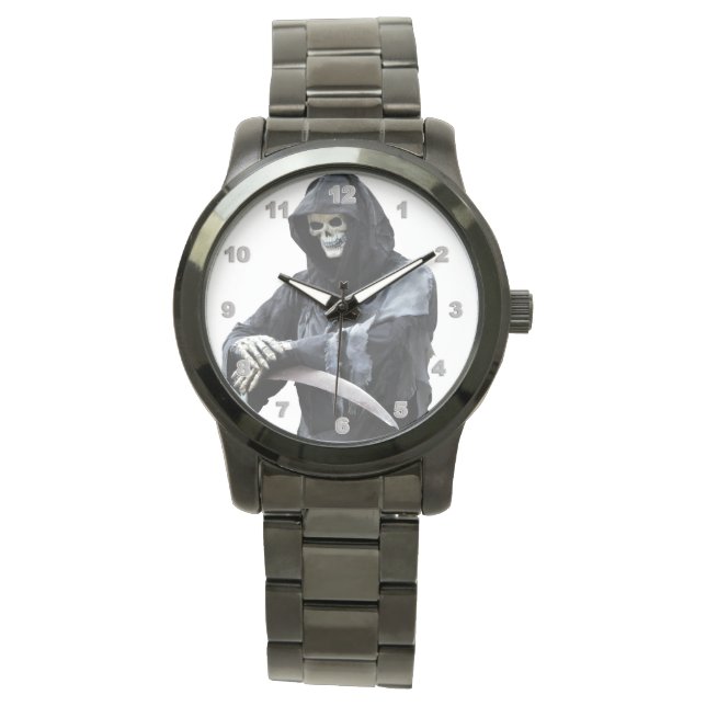 Personalizado Reaper reloj de pulsera negra sobred (Anverso)