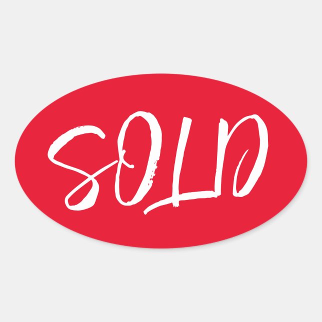 Personalizado Red Sold Pegatina (Anverso)