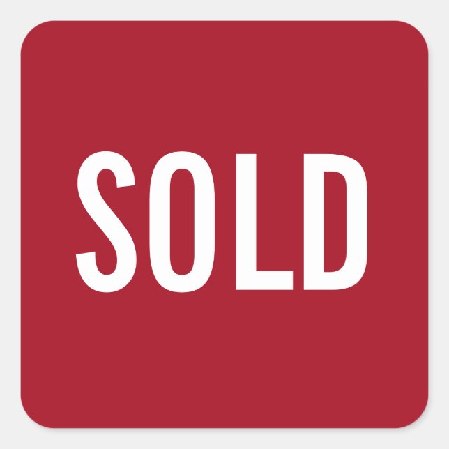 Personalizado Red Sold Pegatina (Anverso)