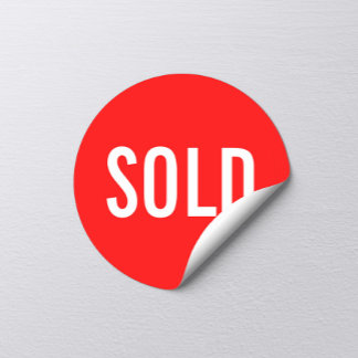 Personalizado Red Sold Pegatina