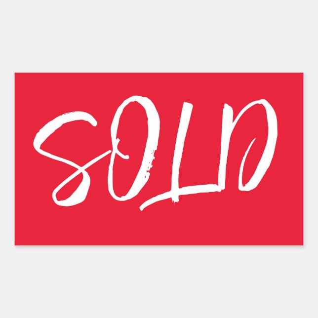 Personalizado Red Sold Pegatina (Anverso)