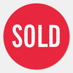 Personalizado Red Sold Pegatina