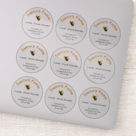 Personalizado redonda transparente Pegatinas de mi