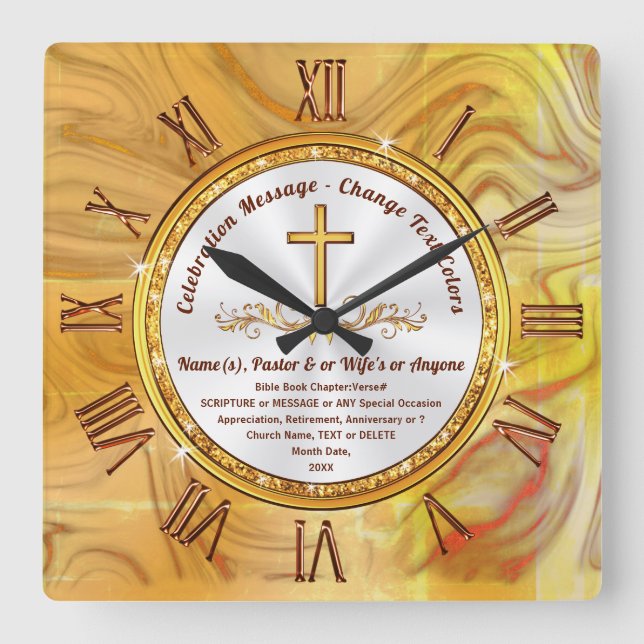 Personalizado, reloj con verso bíblico o tu texto (Anverso)