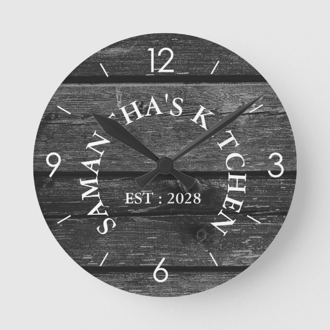 Personalizado Reloj de Pared Redondo de Madera Rús (Anverso)