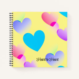 Personalizado reluciente diario amarillo "Corazón