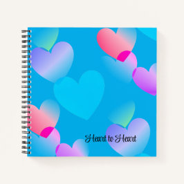 Personalizado reluciente diario azul "Corazón a co