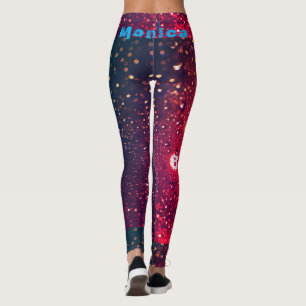Personalizado Repetiendo Nombre Ejercitar Leggings