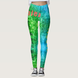 Personalizado Repetiendo Nombre Ejercitar Leggings