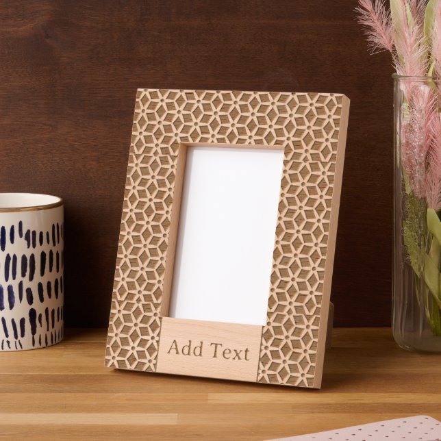 Personalizado Resumen Marco de madera grabado (Izquierda)