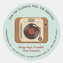 Personalizado Retro Vinyl Pegatina de negocios con