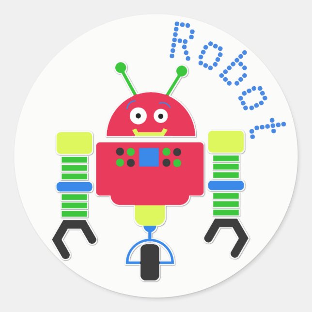 Personalizado Robot Pegatina (Anverso)