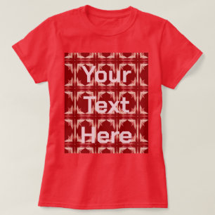 PERSONALIZADO roja de arte de IA Textos camiseta d