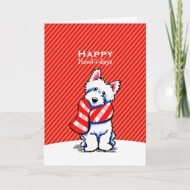 Personalizado rojo de la raya del navidad de la (Anverso)