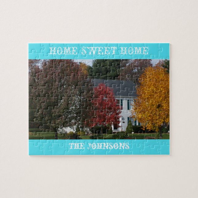 Personalizado rompecabezas de su casa en estaño (Horizontal)