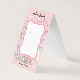 Personalizado rosa Floral Plaque Tentfold Tarjetas