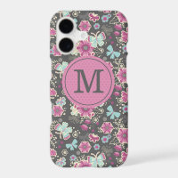 Personalizado Rosa Gris Floral Bonito