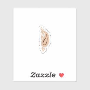 personalizado rosa y marrón Pegatina de vinilo de 