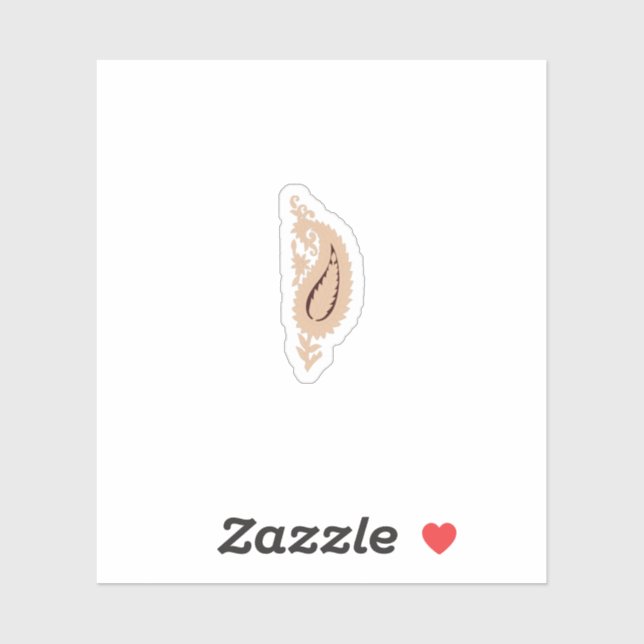 personalizado rosa y marrón Pegatina de vinilo de  (Hoja)