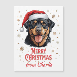 Personalizado Rottweiler Dog Merry Christmas