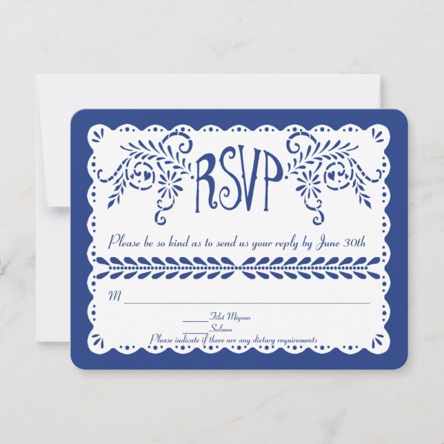 Personalizado RSVP por Kati Blue a ambos lados (Anverso)