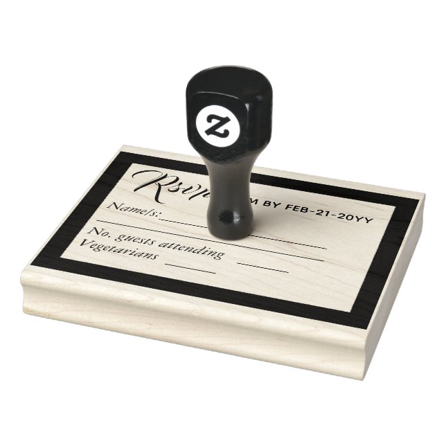 Personalizado RSVP RESPUESTA sello de boda - respu (Sello)