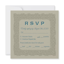 Personalizado RSVP Tarjeta vintage elegante diseño