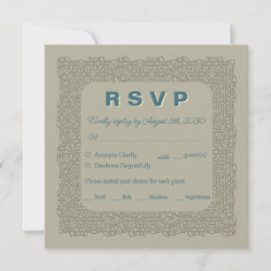 Personalizado RSVP Tarjeta vintage elegante diseño