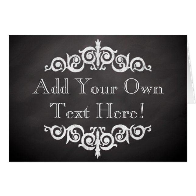 Personalizado rustico de tablero de chalkboard per (Anverso (Horizontal))