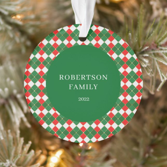 Personalizado Rústico Nombre Familia Ornamento Ver (Árbol)