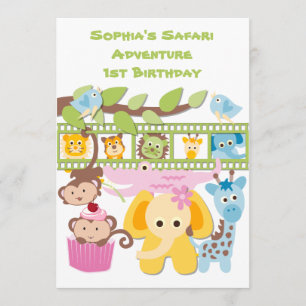 Personalizado Safari Aventura Invitación al cumple