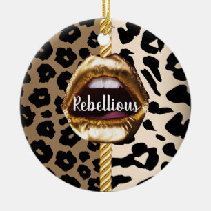 Personalizado salvaje Oro labios Regalo Decoración