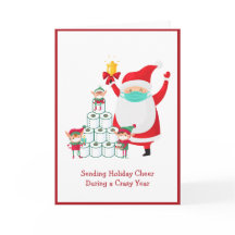 Personalizado Santa con máscara | Navidad | Covid