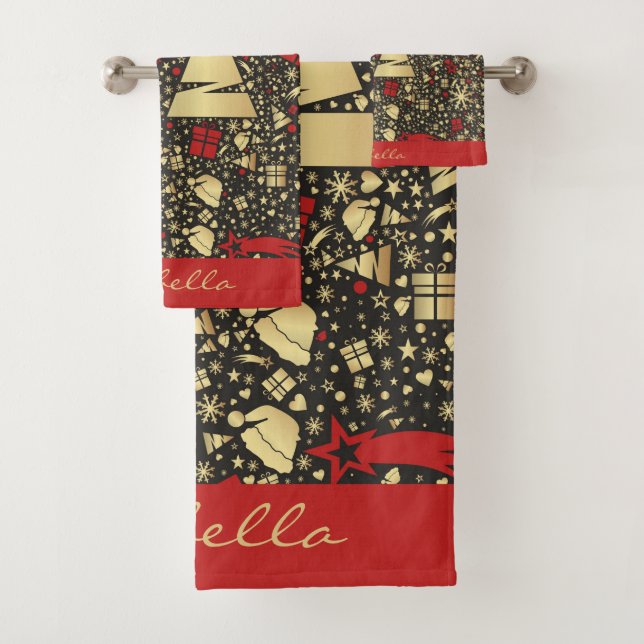 Personalizado Santa Hat Snowflakes Stars Christmas (In situ)