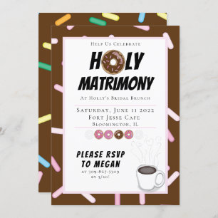 Personalizado Santa Matrimonio Brunch Invitación