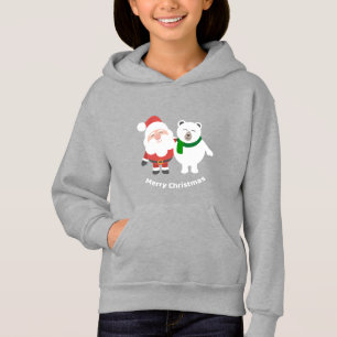 Personalizado Santa y Navidades del oso polar hood